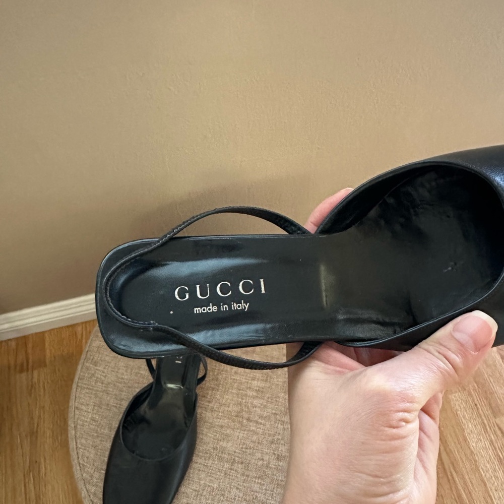 Gucci Black Heeled Shoes Classic Elegance - Picture 5 of 6